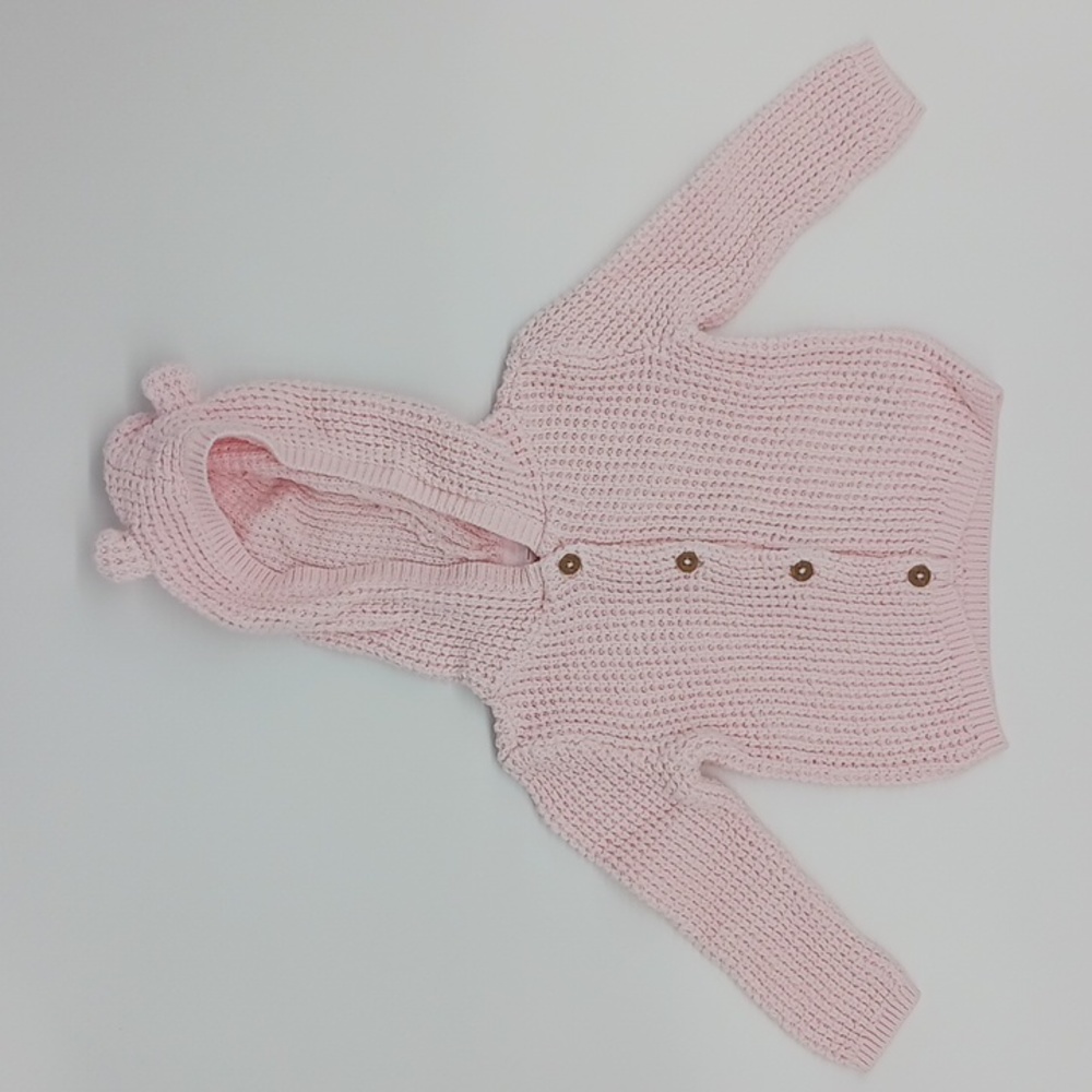 Carter's Pink Hooded Cardigan (9 month)